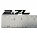 Erpart 2 7l Liter Embossed Black On Highly Polished Silver Real Aluminum Auto Emblem Badge Nameplate Compatible With Chevrolet