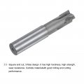 Uxcell Square Nose End Mill 16mm Cutting Dia Tungsten Carbide Tip 3 Straight Flutes Milling Cutter With Shank