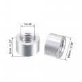 Uxcell Tripod Nut 1 4-20 X 9mm 6mm Aluminum Alloy Hand Screws Camera Pass Hole Nut Silver 2pcs