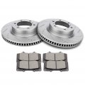 Ocpty Brakes And Rotors Set With 2 Front Brake Rotots 4 Ceramic Pads Fit For 2010-2018 Lexus Gx460 Toyota 4runner