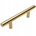 Cosmas 25 Pack 305-96bb Brushed Brass Cabinet Hardware Euro Style Bar Handle Pull 3-3 4 Inch 96mm Hole Centers 6-1 8 Overall 