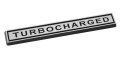 Turbocharged Black Chrome Bar Emblem