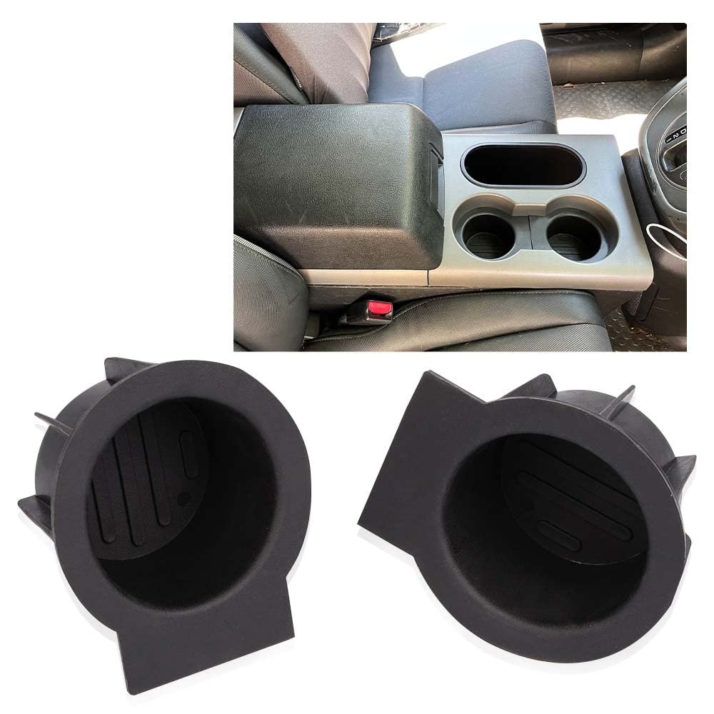 Center Console Cup Holder Insert For Ford F150 2004 2014 Expedition 2003 2006 Lincoln Navigator And Mark Lt Black Abs Plastic 2