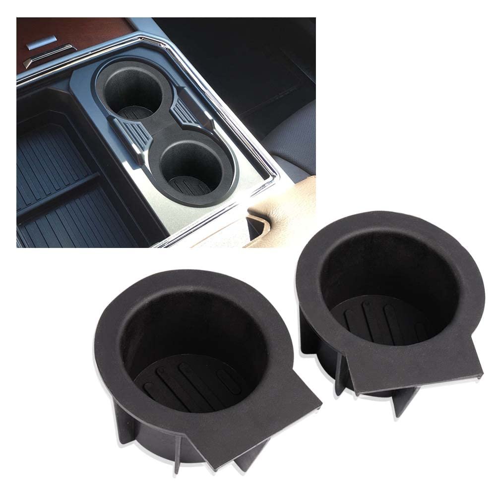 Center Console Cup Holder Insert For Ford F150 2004 2014 Expedition 2003 2006 Lincoln Navigator And Mark Lt Black Abs Plastic 2