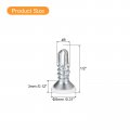 Uxcell 8 X 1 2 White Screws Self Drilling 50pcs Flat Head Phillips Sheet Metal Screw Wood To