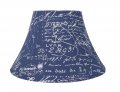 Urbanest Linen Bell Lampshade 6-inch By 12-inch 8-inch Blue With White Script Spider-fitter 