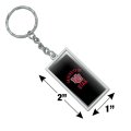 Graphics More Rectangle University Of Utah Utes Keychain In Chrome Plated Metal