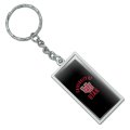 Graphics More Rectangle University Of Utah Utes Keychain In Chrome Plated Metal