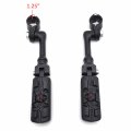 Xkh Group Black Long Angled Adjustable Peg Mounting Kit Wing Zombie Sull Footrest For V-star Roadstar Suzuki Boulevard Equipped