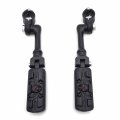 Xkh Group Black Long Angled Adjustable Peg Mounting Kit Wing Zombie Sull Footrest For V-star Roadstar Suzuki Boulevard Equipped