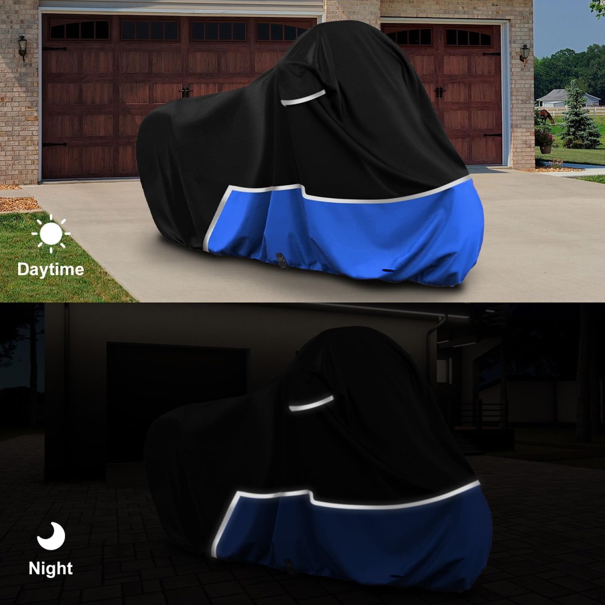 Waterproof Motorcycle Cover For Yamaha R1 R2 R3 R4 R6 R7 Supersport 420d Oxford Fabric All Weather Protection 86 In L X 32 W 48
