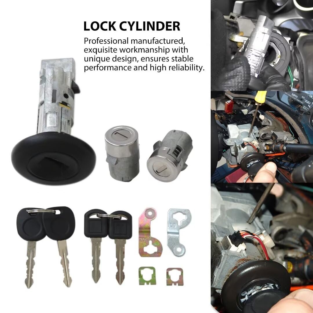 Ignition Lock Cylinder Keys Fit For G M C Sierra 2500hd Sle Extended Cab Pickup 4-door 6 6l 6599cc 403cu In V8 Diesel Ohv