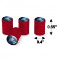 White Wolf Moon Valve Stem Caps For Tire Rim Wheel Aluminum Red