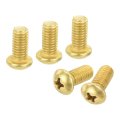 36pcs Brass Machine Screws M5x10mm Phillips Pan Head Fastener Machinery Bolts For Furniture Office Equipment Electronics Tone 