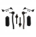 Partsw 8 Pc Front Rear Suspension Kit Sway Bar End Links Rack And Pinion Bellows Inner Outer Tie Rod Ends 