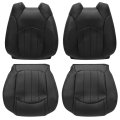 192 193 Ebony Black Perforated Front Bottom Top Microfiber Leather Replacement Seat Covers For Chevy Traverse Gmc Acadia 