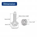 Uxcell M4x14mm Phillips Hex Head Flange Bolts 30pcs 304 Stainless Steelagon Hex Machine Screws