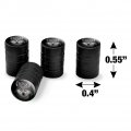 Grey Wolf Head Valve Stem Caps For Tire Rim Wheel Aluminum Black