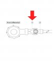 Caltric Front Drive Shaft Input Yokes And U-joint Compatible With Arctic Cat 550 2009 2010 2011 2012 2013 2014 2015