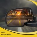 Ocpty Black Left Side Mirror Fit For 2003-2005 Ford E-150 Club Wagon Smooth Glass Manual Fold Non-heated