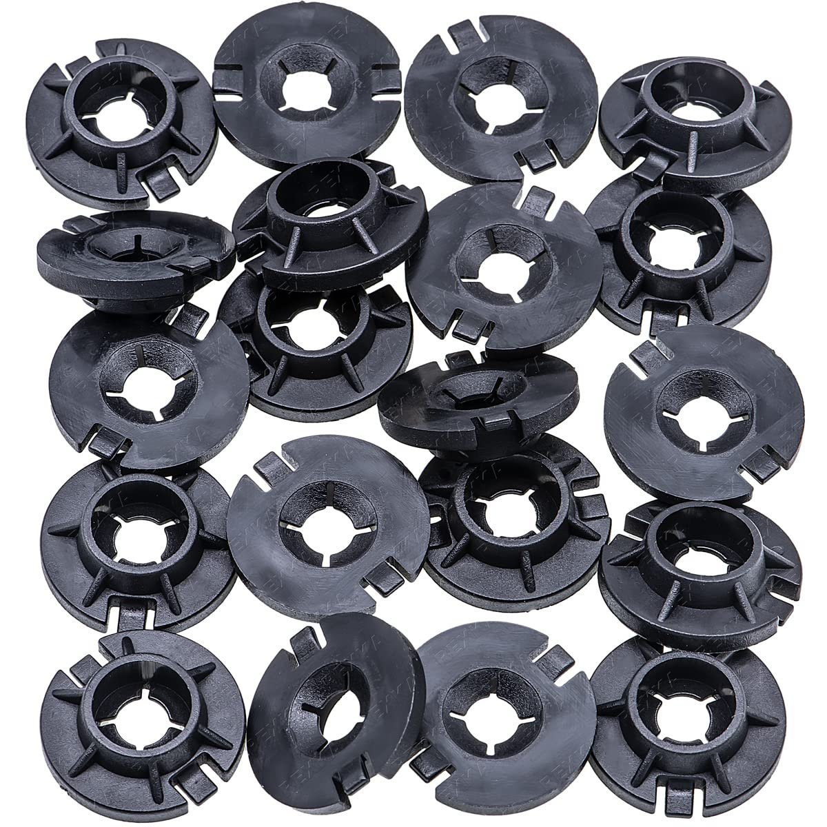 25pcs Engine Cover And Wheel Apron Push Nut For Tesla Model 3 Y 1110713-99-c 6mm Stud 18mm Flange Nylon Clips White