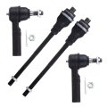 4 Piece Front Inner And Outer Tie Rod End Kit Es3488 Es3609 For Chevrolet Avalanche Silverado Suburban Tahoe Gmc Sierra Yukon 