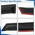Window Visors Shade Sun Rain Wind Guards 4 Pieces Glossy Black Acrylic Replacement For Honda Cr-v 2007 2008 2009 2010 2011
