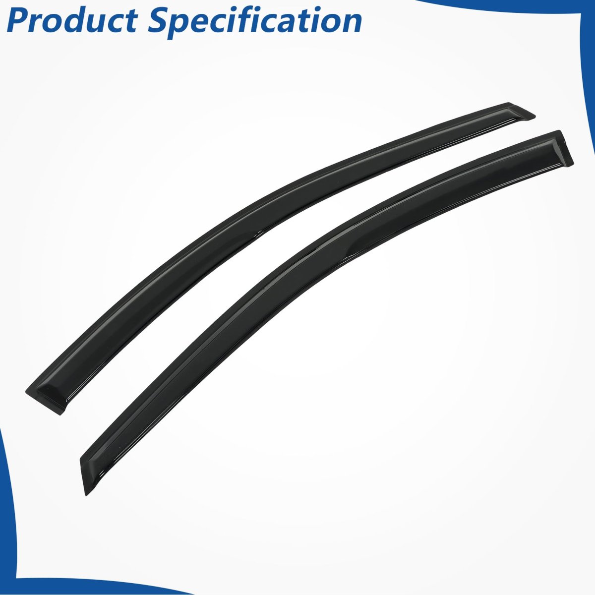 Window Visors Shade Sun Rain Wind Guards 4 Pieces Glossy Black Acrylic Replacement For Honda Cr-v 2007 2008 2009 2010 2011