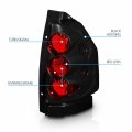 Amerilite Black Euro Tail Lights For G M C Envoy Passenger And Driver Side