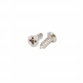 Uxcell M1 2x4mm Phillips Flat Head Machine Self Tapping Screw Bolt Silver Tone 100pcs