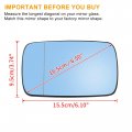 Uxcell Pair Driver Left Side Passenger Right Mirror Glass Replacement W Backing Plate Heated Blue Tinted For Bmw E39 E46 330i