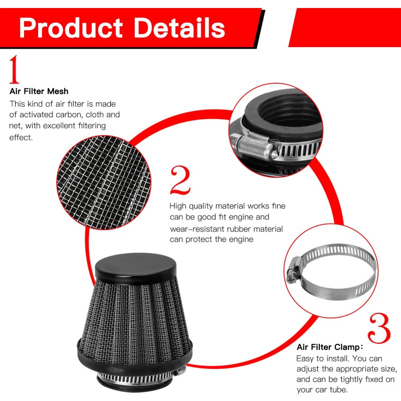 Grehua 35mm Air Filter For Ssr 110cc 125cc 50cc 90cc Ttr90 Ttr125 Pw80 Xr50 Crf50 Crf70 Klx110 Baja Dr70 Motovox Mvx70 Mvx110