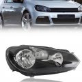 Headlight Assembly Replacement For 2010-2014 Golf Gti Sportwagen Mk6 Right Headlamp Black Passenger Side 5k0941006d 