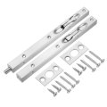 2pcs Door Bolts Latch 10 Inch Stainless Steel Security Guard Lever Action Flush Slide Lock For Inactive Leaf Double Dummy 