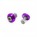 Uxcell Universal Purple Metal Motorcycle Windscreen License Plate M6 Bolts Screw 4pcs