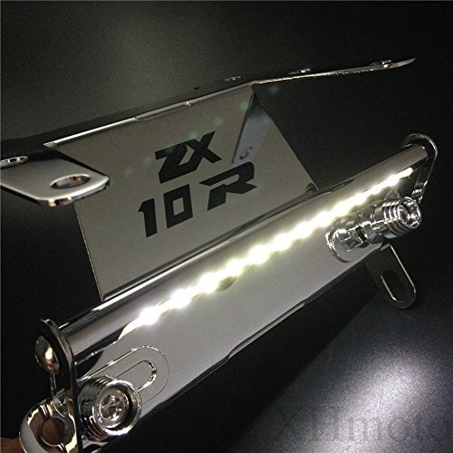 Chrome Led Light Fender Eliminator Tidy Tail For 2004 2006 Kawasaki Ninja Zx10r Zx 10r Billet Aluminum Rear License Plate