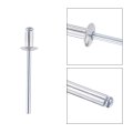 Blind Rivets Aluminum Pull Core Decoration 4mm Diameter 8mm Grip Length Silver Tone 120pcs