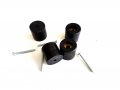 Set Of 4 Rubber Bumper Feet 1-1 2 W H Screws Metal Washers Built-in 
