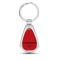 Dodge Charger R T On Red Dome Mirror Chrome Metal Teardrop Premium Key Chain Keychain