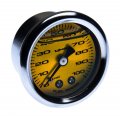 Vms Racing 0-100 Psi Liquid Filled Fuel Pressure Gauge With Adapters Kit In Yellow Face Black Numbers Compatible Honda S2000