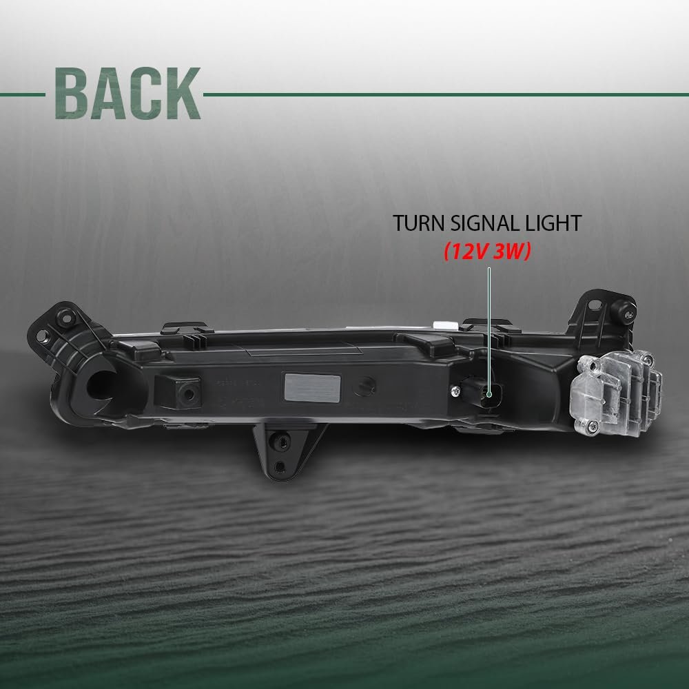 Led Drl Turn Signal Daytime Light Passenger Side Pc Pp Black