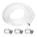 Pvc Clear Vinyl Tubing 0 55 Id 67 Od 16 4 Ft Length Tube Drain Hose Water Pump Irrigation Pipe Plastic With Clamps For Oil 
