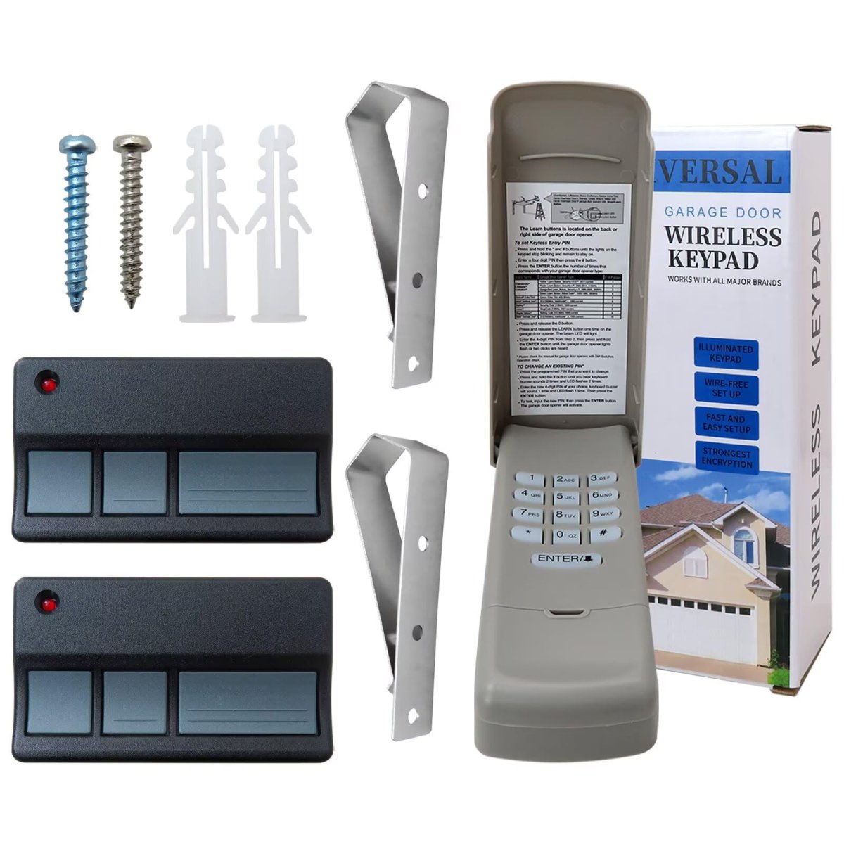 373lm Garage Door Opener Keypad Remote For Liftmaster Red Orange Learn 985 1000sdr 1240r 1245r 1246r 1255r 1256r 1265 1280r