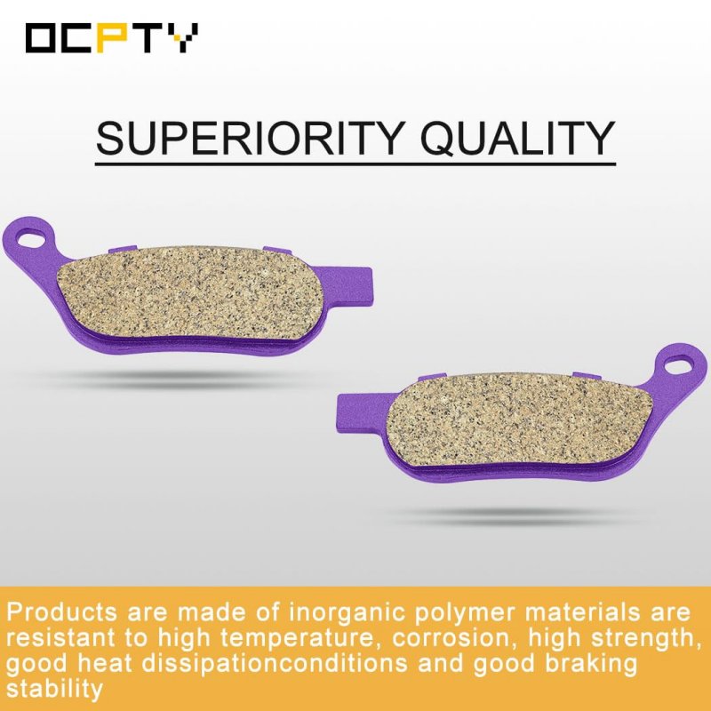 Carbon Fiber Rear Brake Pads For Harley Davidson Softail Dyna Fat Bob Street Wide Glide Fatboy Heritage Classic 2008 2016 1