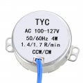 Uxcell Synchronous Motor Ac 100-127v 1 4-1 7rpm 50-60hz Ccw Cw 4w Turntable Gear Box For Microwave Oven