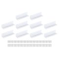 20pcs L-shaped Brackets Corner Brace 0 98 X0 X3 94 Shelf Bracket Right Angle For Wood Shelves Furniture 25x25x100mm White 