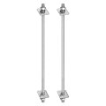2pcs M8x240mm 304 Stainless Steel Double End Threaded Stud Screw Bolt With Nuts Square Flat Washers Spring For House 