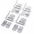 Red Hound Auto Stake Rack Gate Corner Latch 4 Pack Security Straight Mount Bent Bracket Utility Body Flatbed Trailer Wood Side 