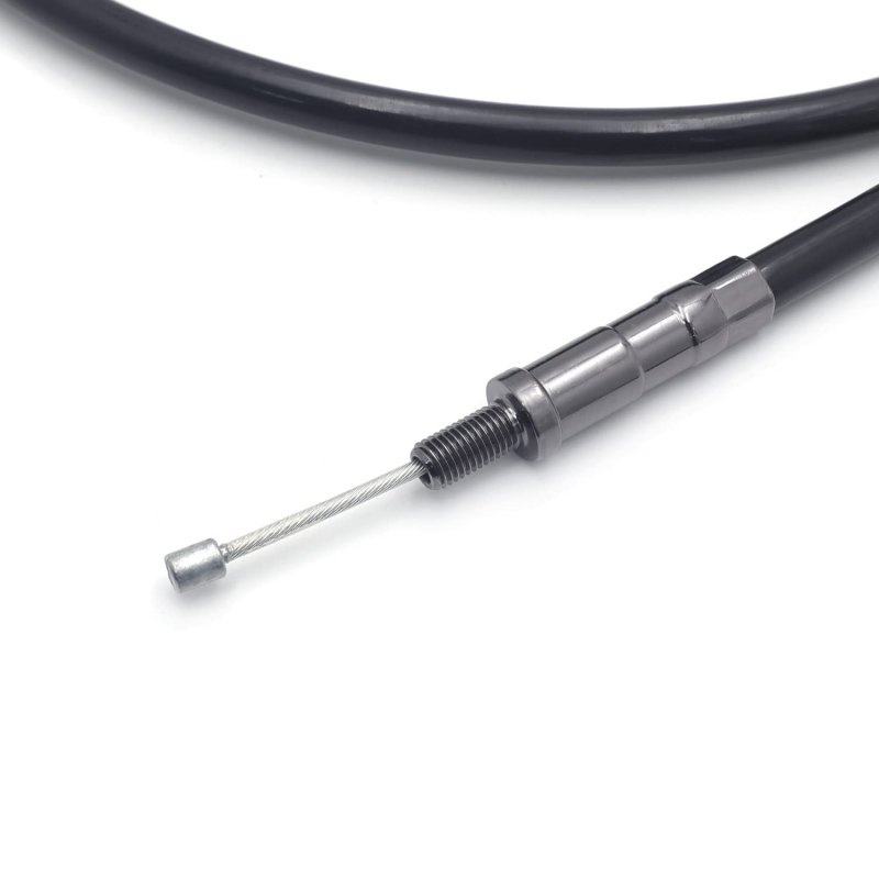 Black Vinyl Coated 10 In Extended Clutch Cable For H-d Sportster Efi Superlow 2004 To 2020 And Big Twin Models 1987 2006