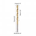 Uxcell High Speed Steel Straight Shank Twist Drill Bit Fully Ground Titanium Coated 3 8mm Diameter 75mm Total Length 36mm 2 Pcs